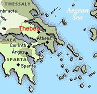 Map with Thebes