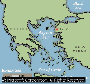 Map, Aegean Sea