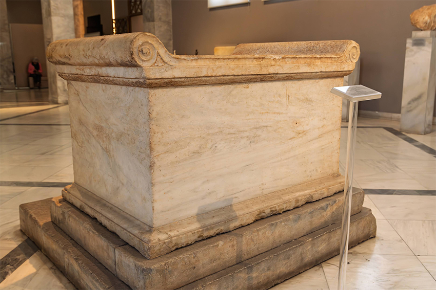 Altar inscribed to Aphrodite Hegemone and the Graces, from the Athenian Agora. 194/3 BCE.