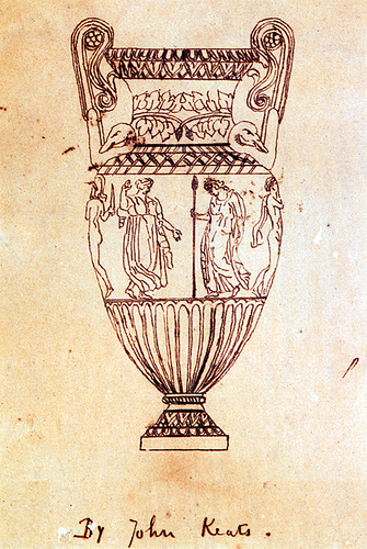 Keats' tracing of an illustration of the Sosibios vase
