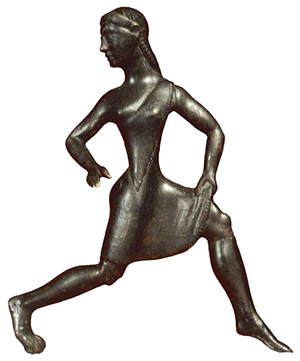 Spartan girl runner, archaic statuette