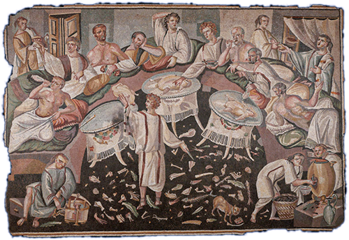 Mosaïque d’un symposium, Château de Boudry