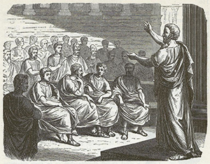 Orator declaiming