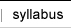 syllabus