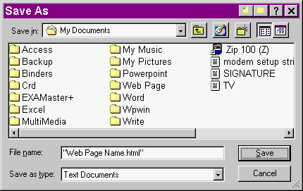Save as .html