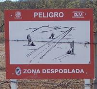 Mexican Govt. Sign to Warn Migrants of the Dangers of the Desert.